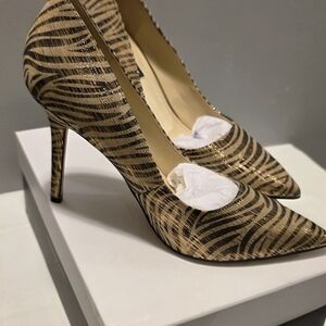 BRAND NEW Nine West Elegant Zebra Print Bliss2 Toe Pumps